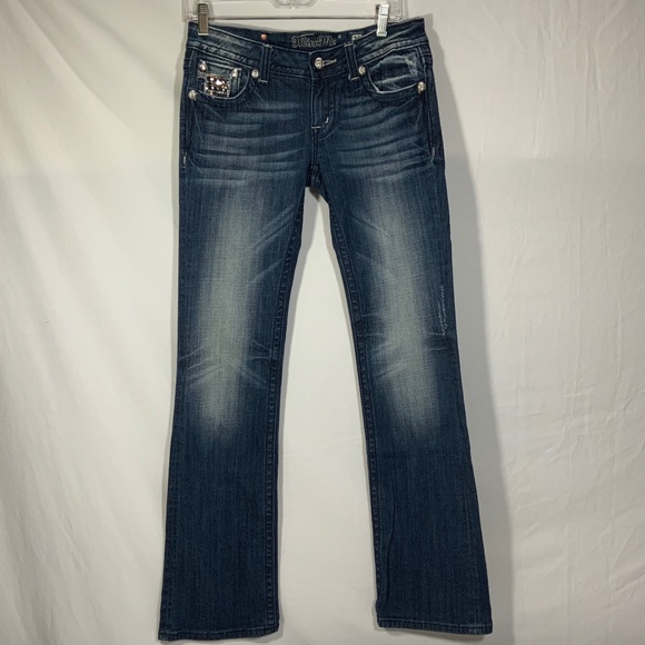 Miss Me Bling Boot Cut Sequin Jeans - Size 28 - Picture 2 of 15